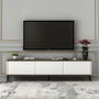 Hanah Home Soporte de TV Blanco con Estantes